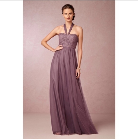 Jenny Yoo for BHLDN Juliette Gown in Light Plum - Picture 2 of 9
